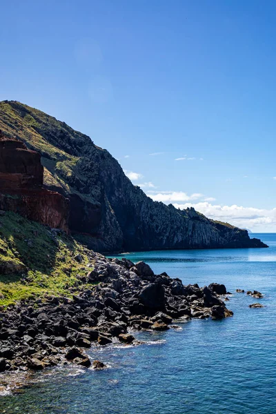 Vereda Ponta Loureno Hiking Trail Madeira — стокове фото