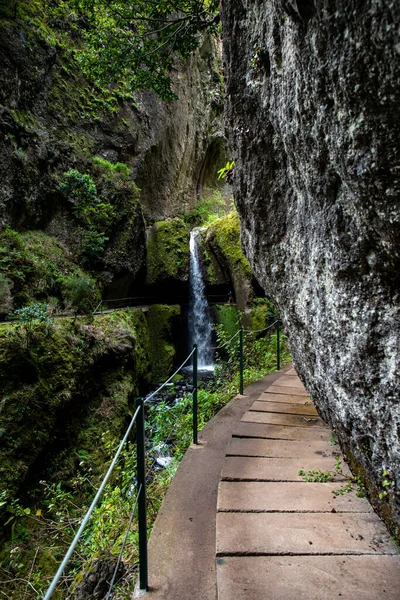Caminhada Levada Moinho Até Cachoeira Levada Nova — Fotografia de Stock