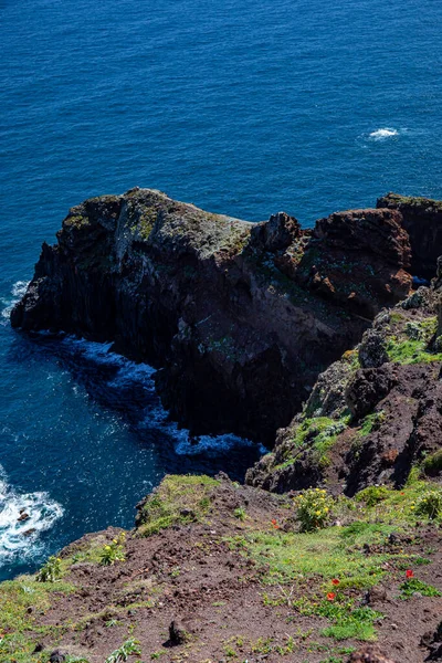 Vereda Ponta Loureno Hiking Trail Madeira — стокове фото