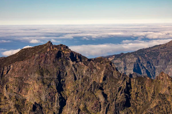 Utsikt Från Pico Ruivo Maderia Royaltyfria Stockfoton