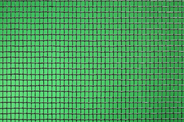 緑の背景に蚊のウィンドウ画面のクローズアップビュー — ストック写真