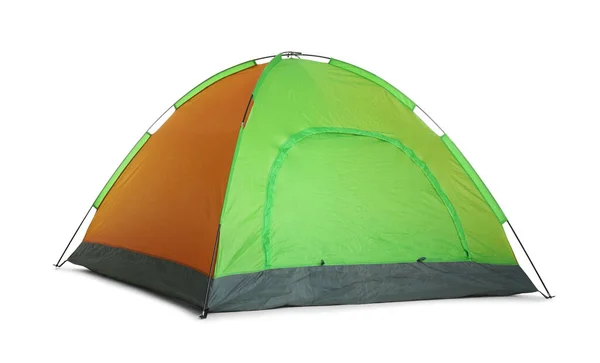 Ljusa Färgglada Camping Tält Vit Bakgrund — Stockfoto