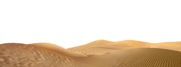 Dune Sabbia Sfondo Bianco Disegno Banner Deserto Selvaggio — Foto Stock