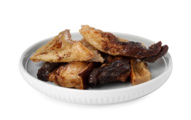 Beyaz üzerine izole edilmiş domuz yağı.