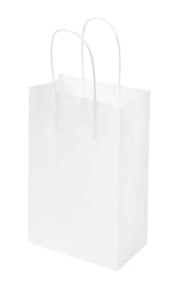 Saco Papel Comercial Vazio Isolado Branco — Fotografia de Stock