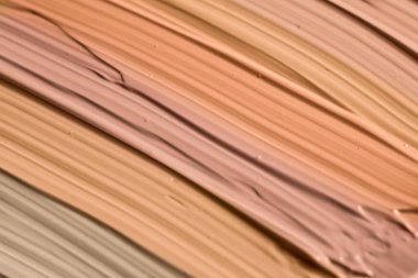 Sıvı temellerin farklı tonları arkaplan olarak, yakın plan