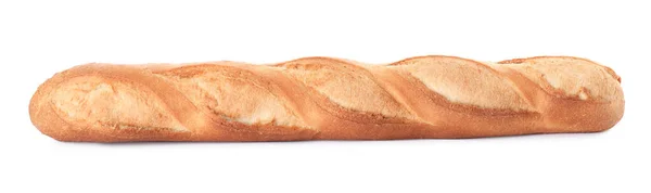 Baguete Saborosa Isolada Branco Pão Fresco — Fotografia de Stock