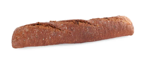 Lekkere Roggebaguette Geïsoleerd Wit Vers Brood — Stockfoto
