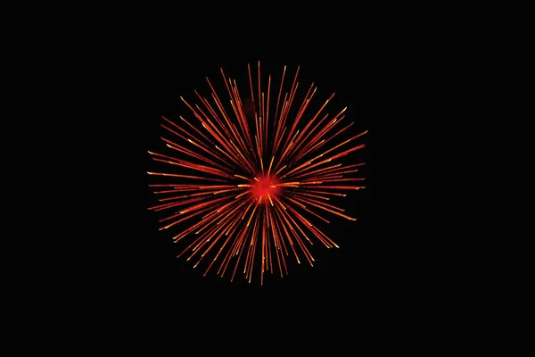 Прекрасный Яркий Фейерверк Освещает Ночное Небо — стоковое фото