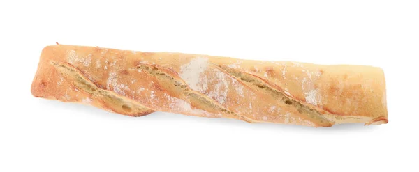 Baguete Saborosa Isolada Branco Vista Superior Pão Fresco — Fotografia de Stock