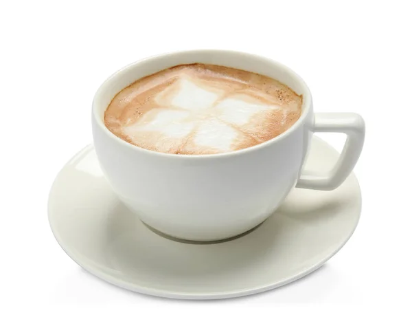Filiżanka Gorącej Kawy Białym — Zdjęcie stockowe
