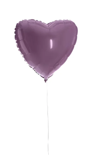Feestelijke Hartvormige Ballon Geïsoleerd Wit — Stockfoto
