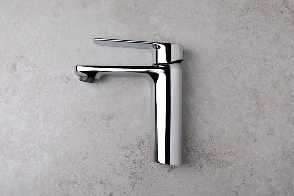 Single Handle Water Tap Grey Table Top View — Stock Photo, Image