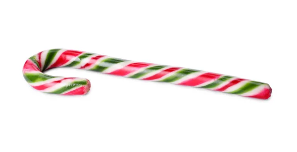 Sweet Christmas Candy Cane White Background — Stock Photo, Image