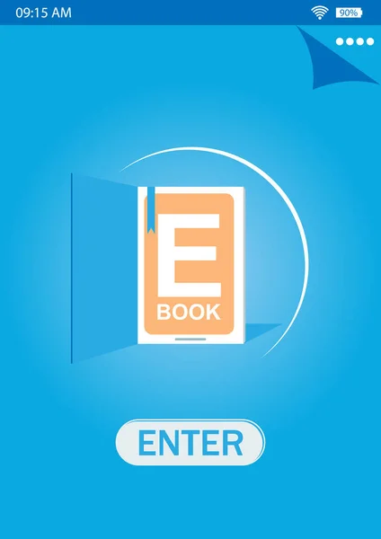 Ebook Application Screen Gadget Illustration — Stock Photo, Image