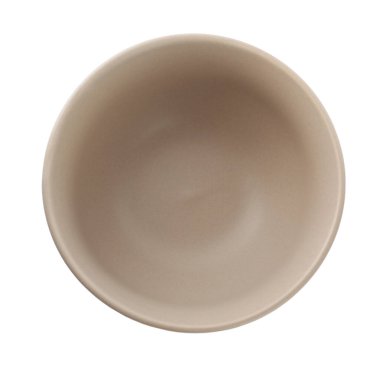 Beyaz manzaralı, boş seramik bir kase. Mutfak aletleri