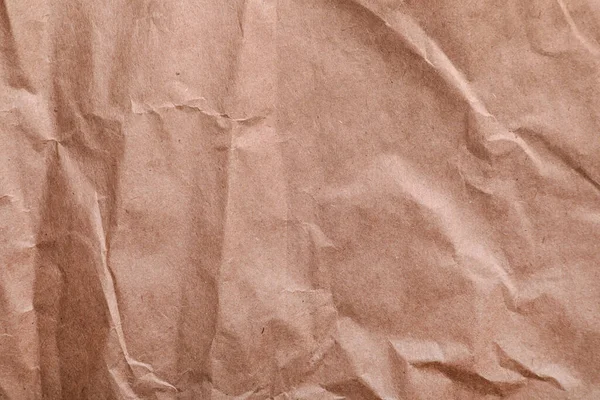 Tekstura Pogniecionej Torby Papierowej Kraft Jako Tło Zbliżenie — Zdjęcie stockowe