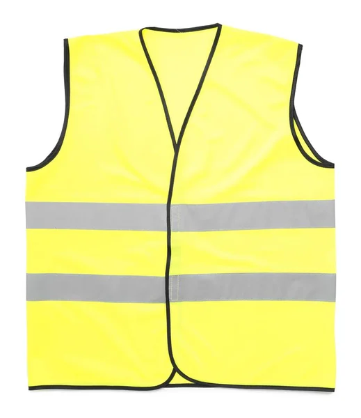Reflective Vest Isolated White Top View Safety Equipment — Stock Photo, Image