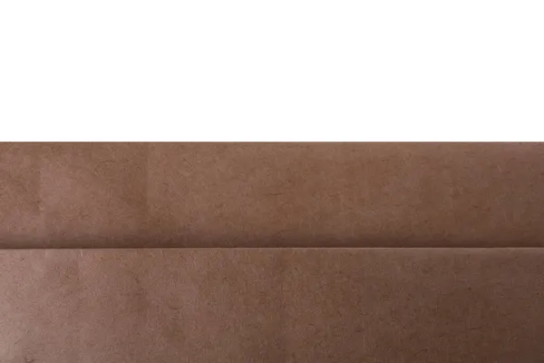 Kraft Paper Bag White Background Closeup — Stock Photo, Image