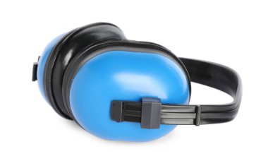 Beyaza izole edilmiş koruyucu kulaklıklar. Güvenlik ekipmanları