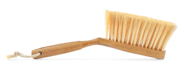 Wooden Brush Isolated White Cleaning Tool — Stock Photo, Image