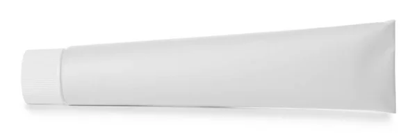 Tubo Branco Pasta Dentes Isolado Branco — Fotografia de Stock