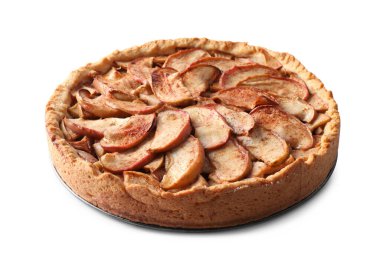 Taze, lezzetli, beyaz elmalı turta.