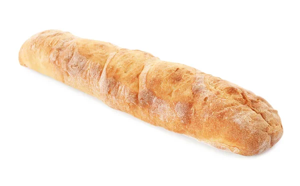 Smaczne Bagietka Białym Tle Świeży Chleb — Zdjęcie stockowe