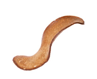 Çıtır rusk beyazda izole edilmiş. Lezzetli.