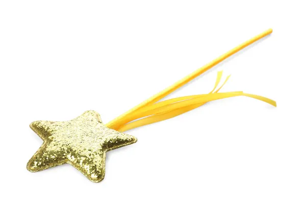 흰색으로 아름다운 황금색 지팡이 — 스톡 사진