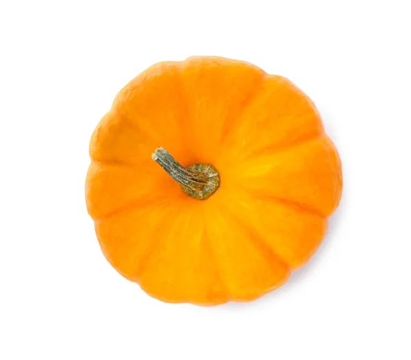 Fresh Ripe Pumpkin Isolated White Top View — Stock Photo, Image