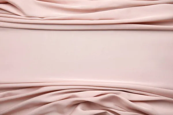 Textura Delicada Seda Rosa Como Fondo Vista Superior —  Fotos de Stock