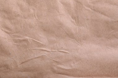 Arka plan olarak buruşuk kese kağıdının dokusu, yakın plan