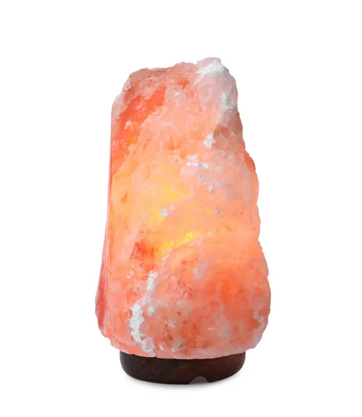 Pink Himalayan Salt Lamp Isolated White — Stock Photo, Image