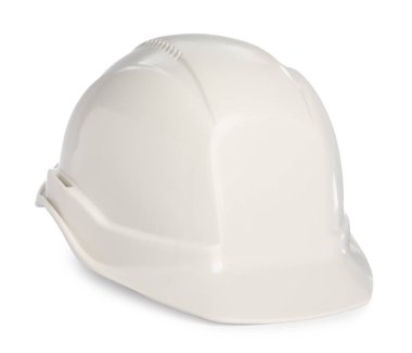 Beyazda izole edilmiş sert şapka. Güvenlik ekipmanları
