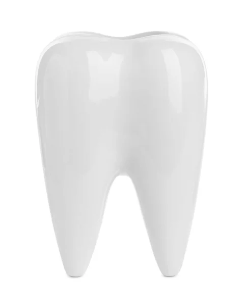 Uchwyt Kształcie Zęba Izolowany Biało Opieka Stomatologiczna — Zdjęcie stockowe