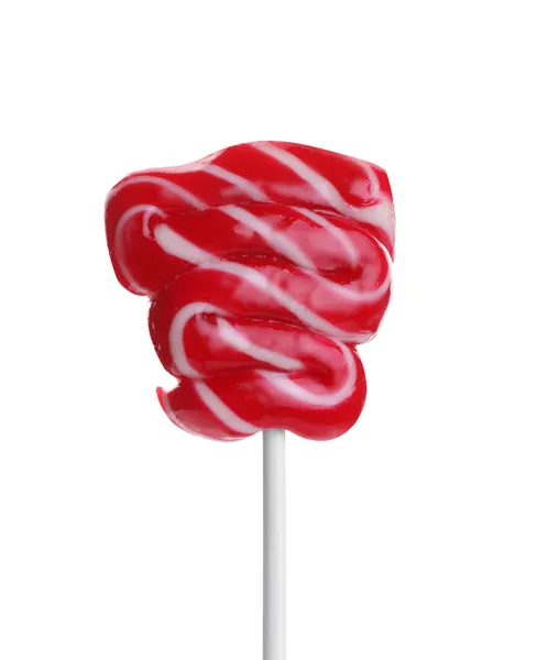 One Delicious Colorful Lollipop Isolated White — Stock Photo, Image