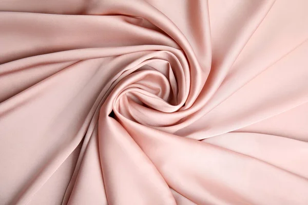 Textura Seda Rosa Delicada Como Fundo Vista Superior — Fotografia de Stock