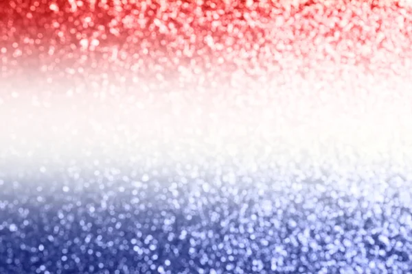 7月4日 アメリカ独立記念日 アメリカ国旗の色のグリッターのぼやけた景色 ボケ効果 — ストック写真
