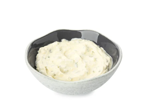 Tartar Sauce Bowl Isolated White — Stock Photo, Image