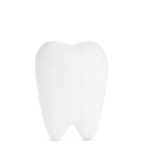 Θήκη Σχήμα Δοντιού Που Απομονώνεται Στο Λευκό Οδοντιατρική Περίθαλψη — Φωτογραφία Αρχείου
