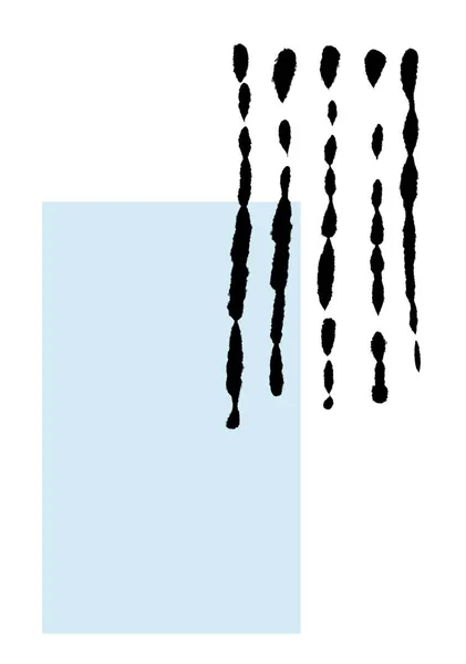 Mooie Afbeelding Van Lichtblauwe Rechthoek Zwarte Lijnen — Stockfoto