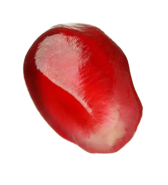 Juicy Ripe Pomegranate Seed Isolated White — Stock Photo, Image