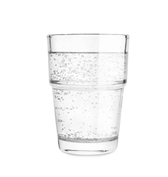 Vaso Agua Soda Aislado Blanco — Foto de Stock