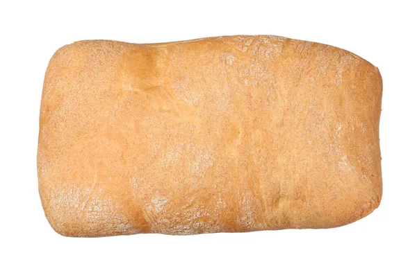 Köstliche Frisch Gebackene Knusprige Ciabatta Isoliert Auf Weiß — Stockfoto