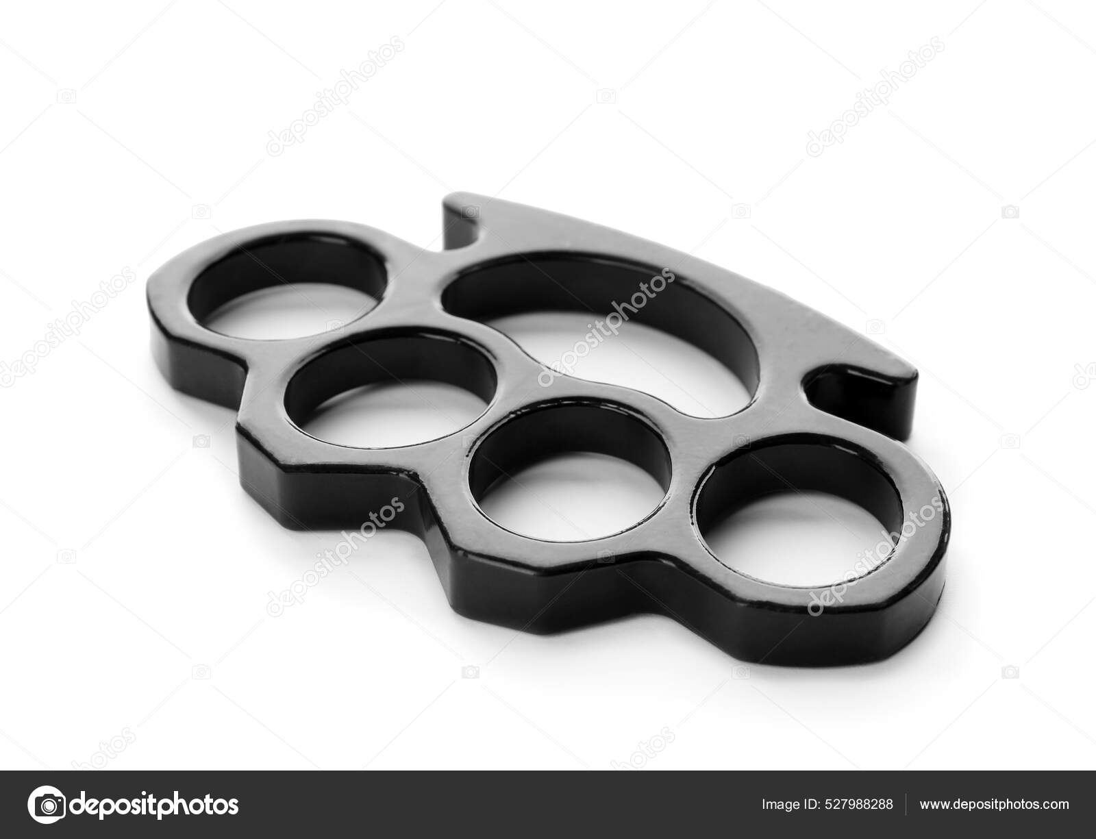 New Black Brass Knuckles Isolated White Stock Photo by ©NewAfrica