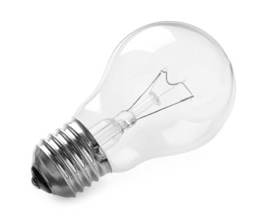 Yeni modern ampul beyaza izole edildi