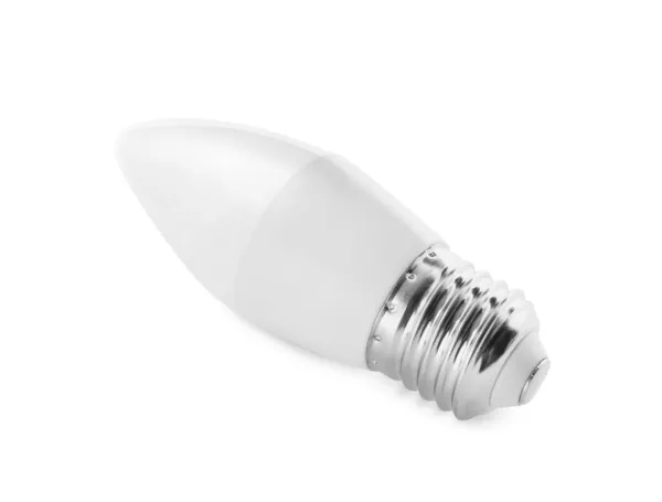 Ampoule Sur Fond Blanc Equipement Électricien — Photo