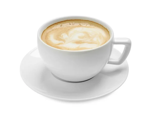 Xícara Café Quente Isolado Branco — Fotografia de Stock