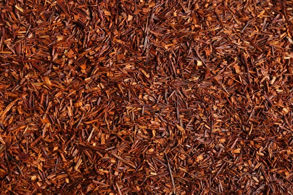 Cumulo Foglie Rooibos Secco Come Sfondo Vista Dall Alto — Foto Stock